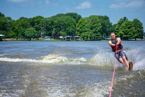 Pat Waterskiing on Lake William in Waverley, NS.  See my other waterskiing pictures.