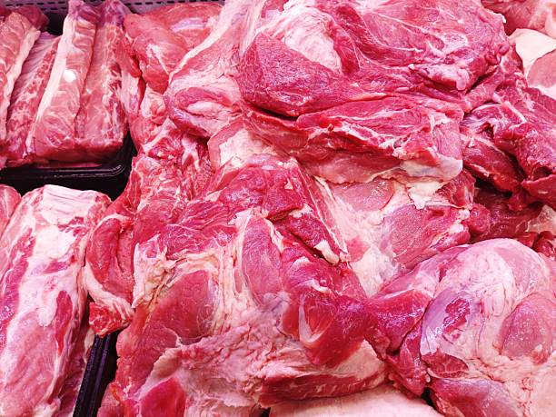 chopped pieces of fillet meat for shashlik