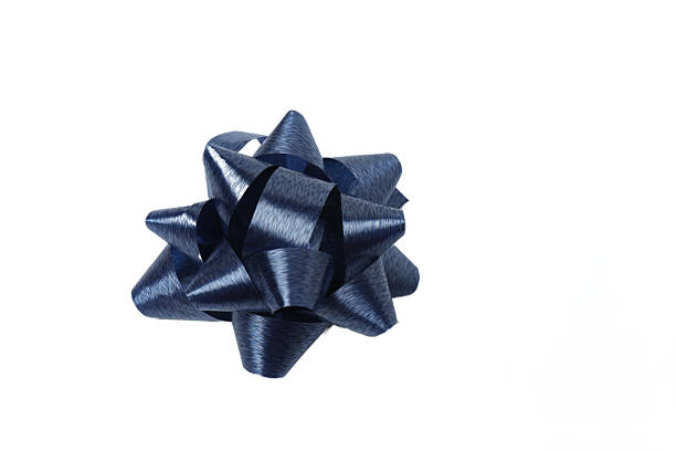 Blue bow isolated on white