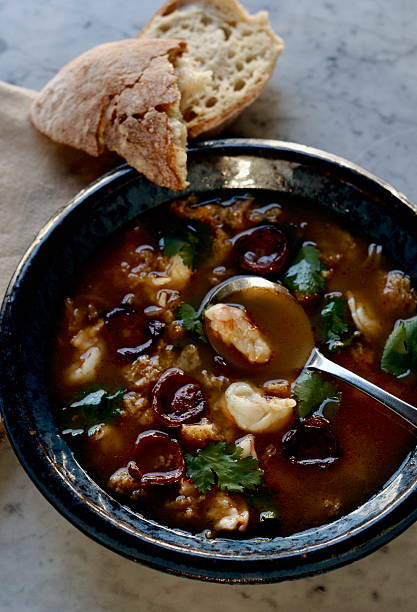 South American Seafood Stew with Chorizo and Crusty Bread