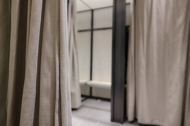 Clothing fitting area in a store