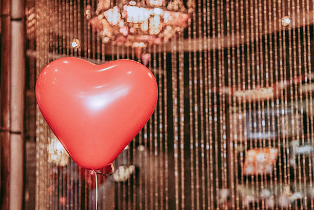 istock Festive decor for Valentine Day in interior romantic design with hearts card 2259571423