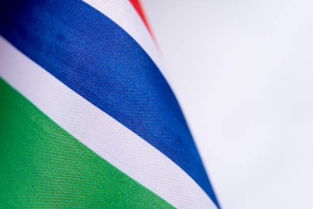 Gambia waving flag