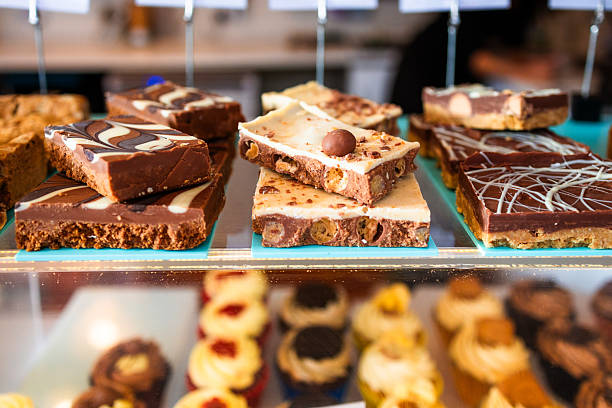Rocky Road and caramel shortbread for sale at the bakery