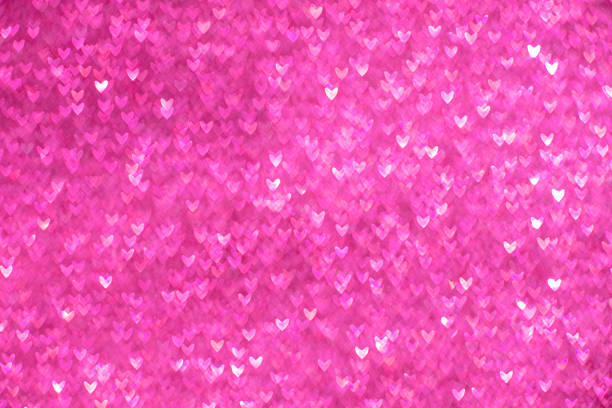 Heart-shaped bokeh abstract background