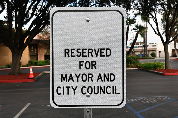 Reserved Parking Mayor and City Council sign