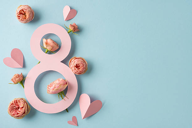 Free picture: Red rose and heart stylized as number eight (8), a free ...