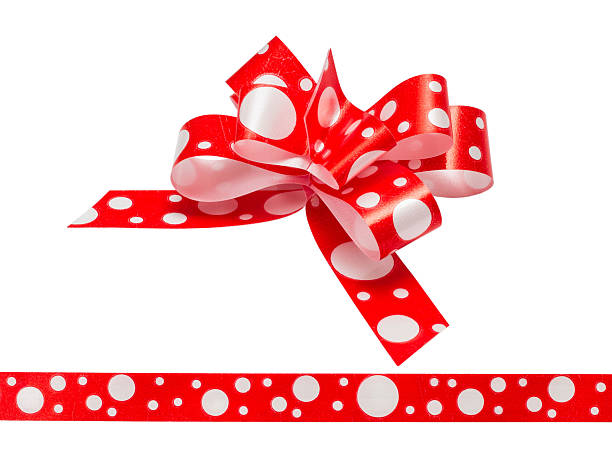 Red Polka dots fabric background textured