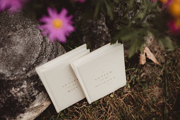 Wedding vow books for bride and groom