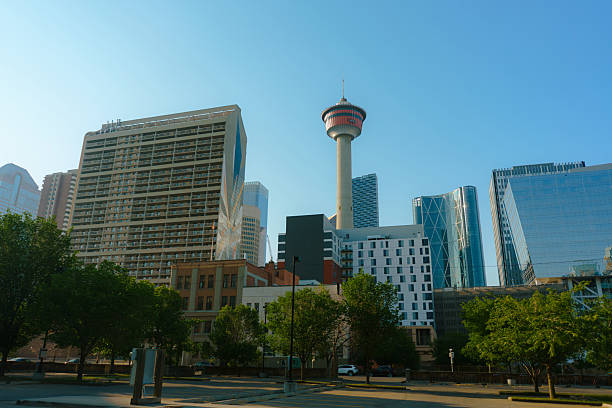 Zoomed in downtown Calgary skyline, taken in November 2019.