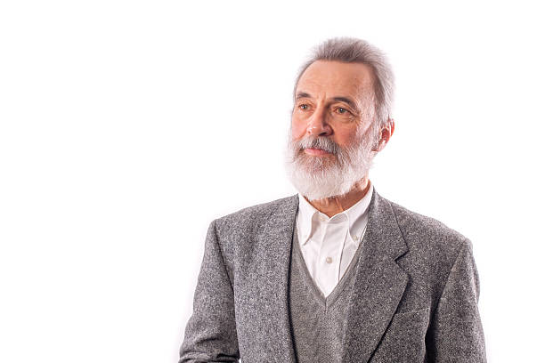 istock Senior man looking away on white background 2259682527