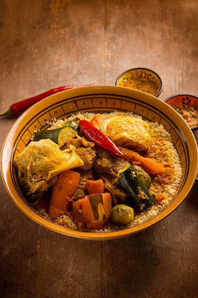 lamb couscous with mixed vegetables and spice