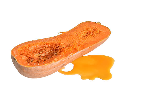 Sweet pumpkin and pumpkin juice isolated on white background.
