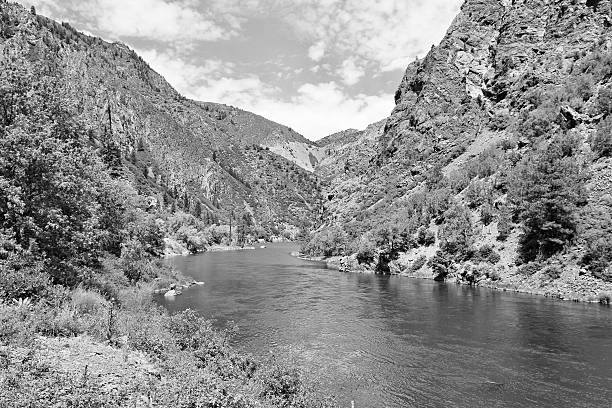 Black Canyon of the Gunnison National Park in Colorado, USA. Deep gorge.