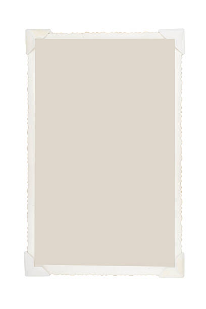 Old Blank Retro Photo with White Corners Isolated on White  Background