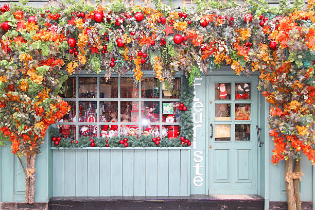 Art gallery in the village Barbizon, France in summer