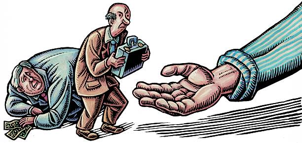 man hides behind lawyer or accountant when big hand asks for money