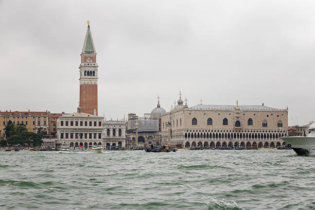 Piazzetta San Marco and Palazzo Ducale, viewed from a ferry, Venice, Italy