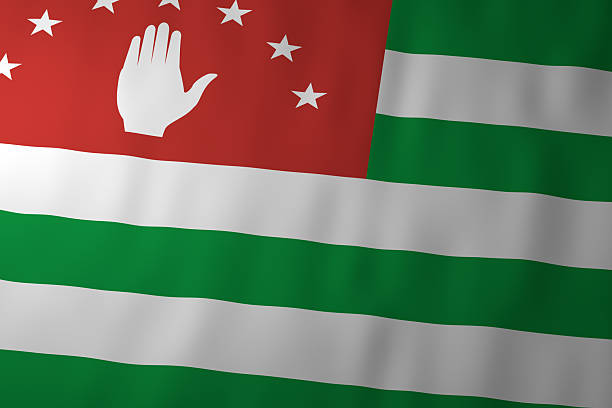 Burundi flag waving. Flag of Burundi with cloth texture