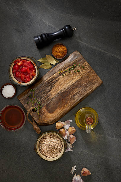 Chimichurri argentine sauce and ingredients  to prepare it