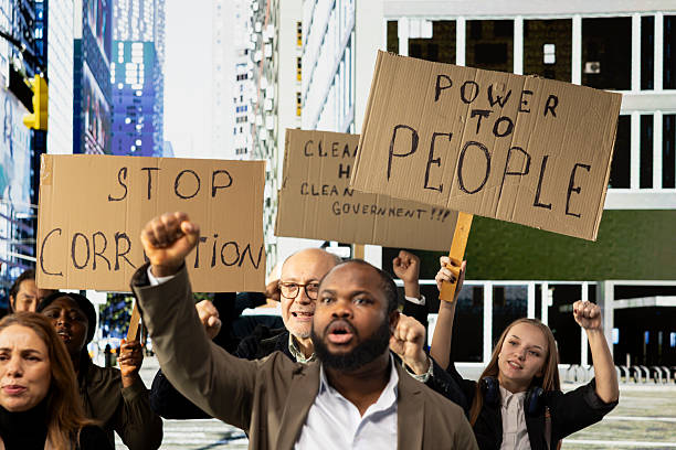 istock African american activist protesting together with diverse people during strike 2259793788