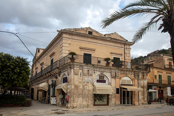 view of old town in Modica, Sicily, Italy