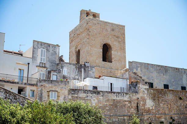 Cityscape of the small southern Italian town of Otranto with its historic old town.