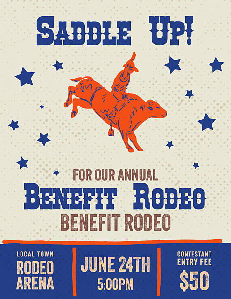 Cowboy poster with text in flat colors make it easy to edit. Comes with a high resolution jpeg. Could make a fun invitation template.