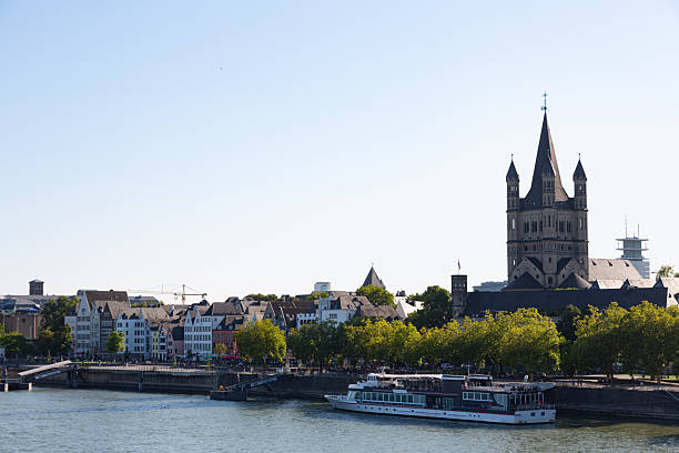 Great St. Martin church in Cologne, Germany, one of the landmarks of Cologne dowwntown at a sunny summer day