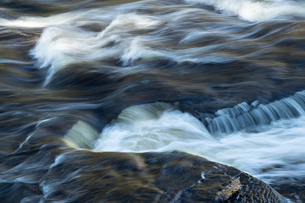 Small waterfalls at Presque Isle River Falls Loop Trail in Porcupine Mountains, Michigan, USA