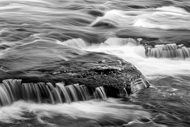 Small waterfalls at Presque Isle River Falls Loop Trail in Porcupine Mountains, Michigan, USA