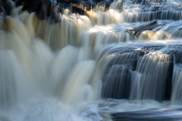 Waterfalls at Presque Isle River Falls Loop Trail in Porcupine Mountains, Michigan, USA