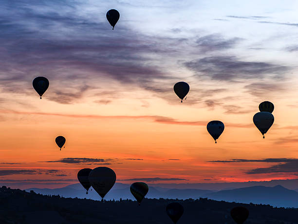 Umbria, Italy:Hot air balloon flight in Umbria
