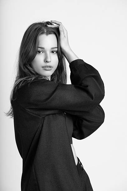 Young beautiful female model posing