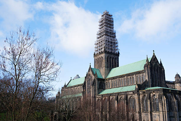 Glasgow Scotland: 12th Feb 2024: Glasgow Cathedral undergoing restoration
