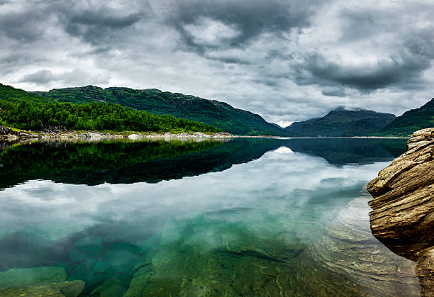 Fjord in Norway with clear water