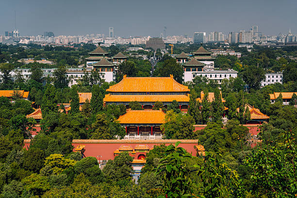 winter snow covered Hongyi palace of Forbidden City