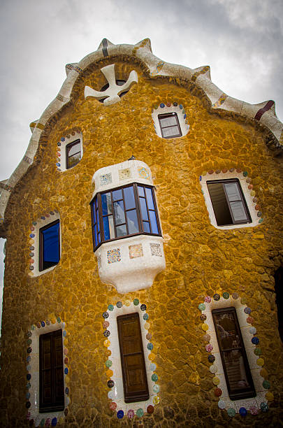 A building by Antoni Gaudi in Barcelona, Spain