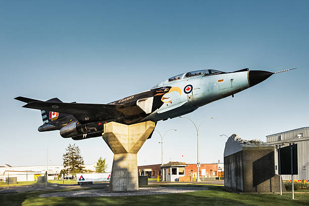 Weatherford, United States – September 15, 2022: A medium-distance shot of a fighter jet