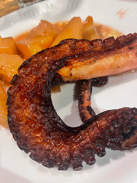 Grilled Mediterranean Octopus Tentacle with Roasted Potato Side