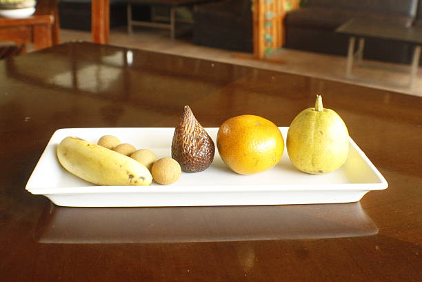 set of tropical fruits isolated