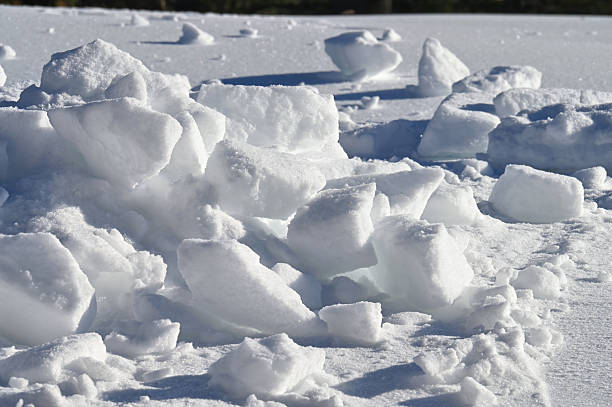 Pile of snow after shoveling