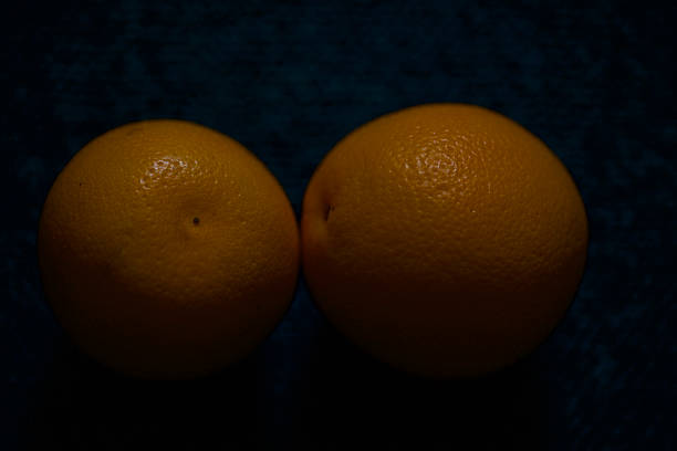 Closeup view of oranges kept on the table