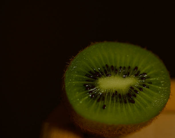 Closeup of sliced kiwi fruit
