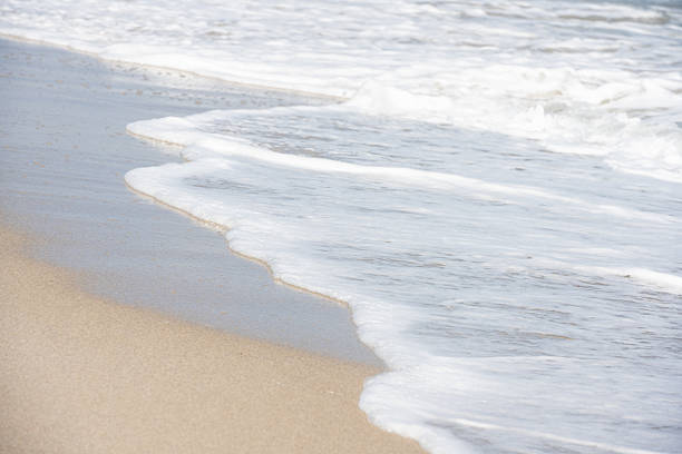 Close up sand beach tropical with blurred background