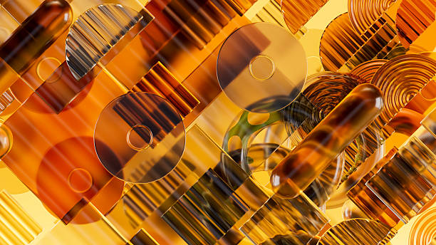 A modern and sophisticated 3D rendering of an artificial intelligence infrastructure. The composition features a variety of translucent glass objects, overlapping to symbolize complex data layers, machine learning algorithms, and neural network nodes. Set against a warm, glowing background, this visual represents the speed of information, creative AI processing, and the future of digital intelligence. Ideal for technology blogs, corporate AI branding, and data science visual metaphors.