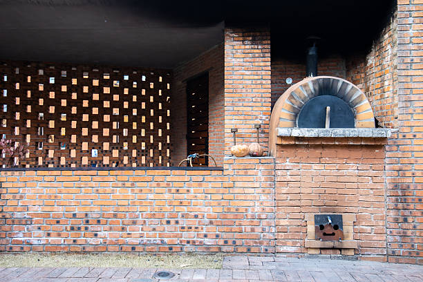 stacked handmade bricks background