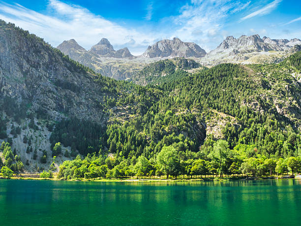 Ibón de los Baños, a natural lake located in the Baños de Panticosa, in the Huesca municipality of Panticosa, in the Alto Gállego region