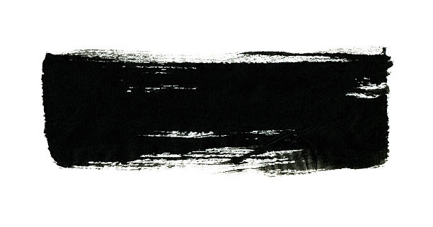 Black paint with brush stroke background isolated