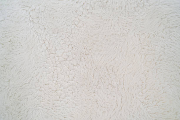istock Soft white shaggy fabric, texture close-up. 2260026325